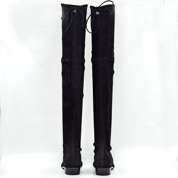 Stuart Weitzman Women Lowland Black Suede OTK fashion Boots size 8 - Picture 4 of 11